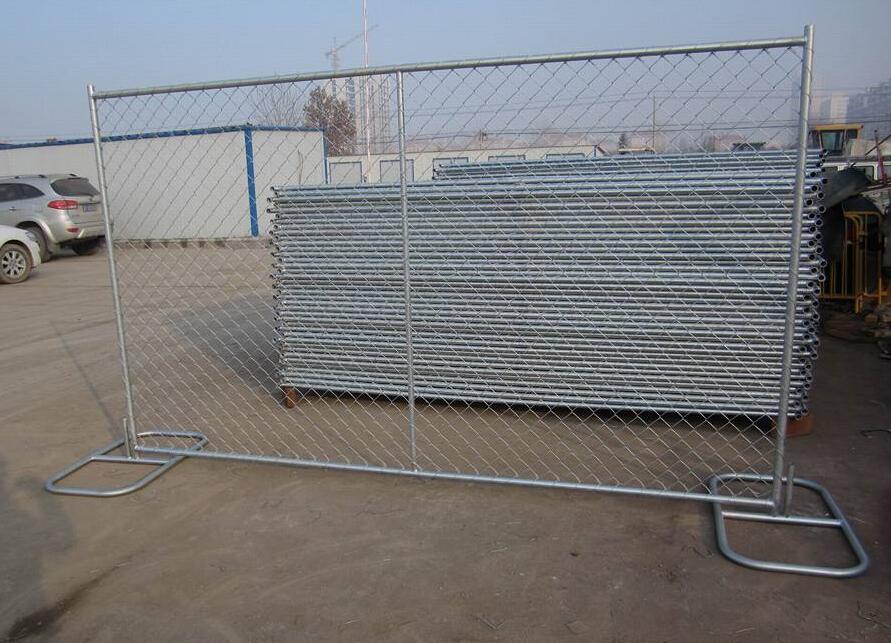 Standard 8'x10' temporary chain link construction horading fence aperture2¼"(57mm) x2.7mm ga and 16ga wall thick x 42mm