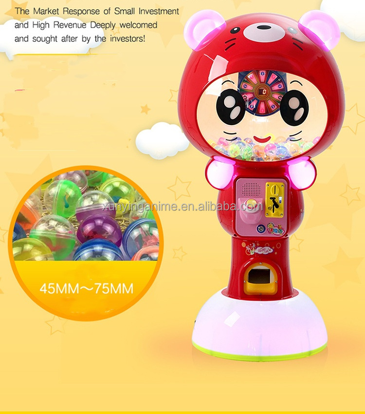 EU/US/UK/AU Plug Coin Operated Gashapon Vending Machine for Kids Toys Balls Capsules