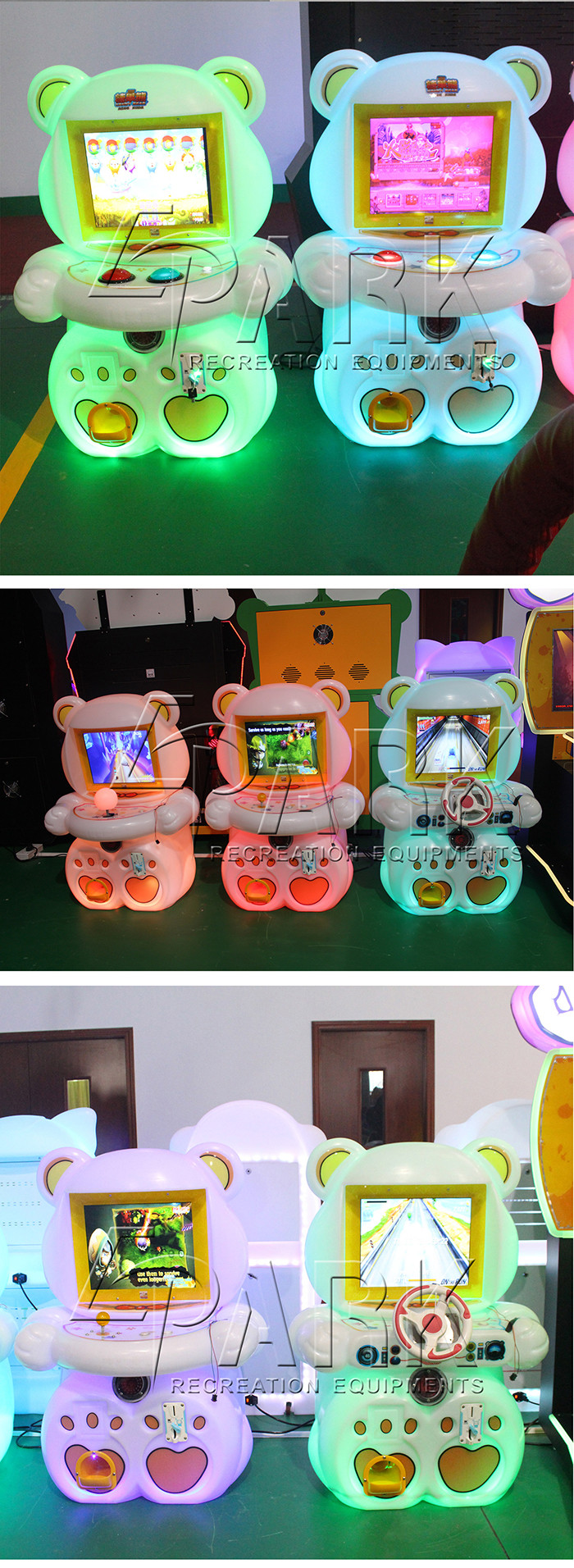 Candy bear Series Machines arcade game souvenir coin machine coin pusher