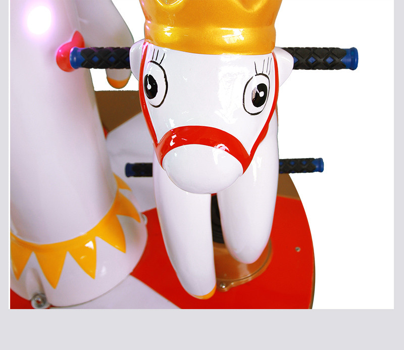 3 People Amusement Kids Ride Indoor Outdoor Playground Merry - Go - Round Small Carousel