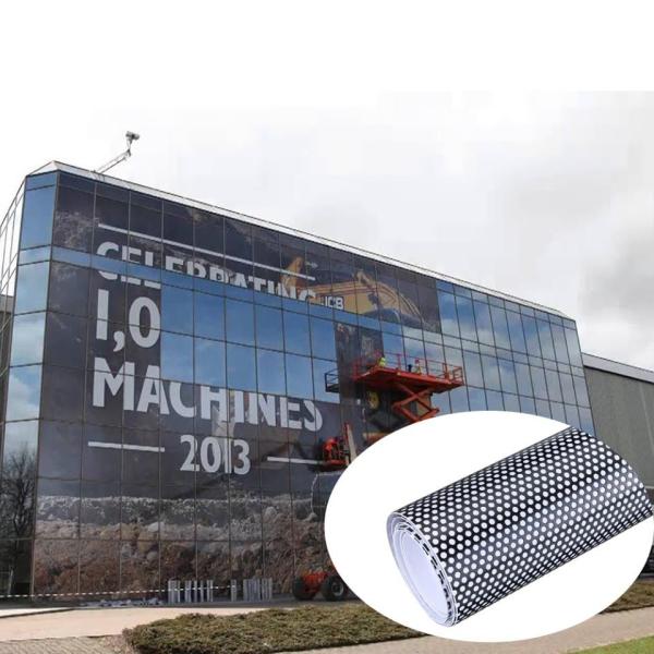 Printable 40% Transparency One Way Vision Perforated Vinyl Sticker For Window