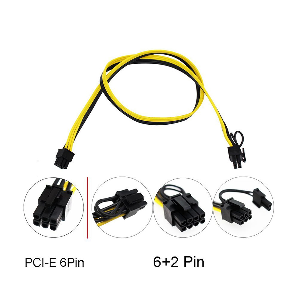 Hot Sale 1200w/750w Breakout Board PCI-E 6pin to 6+2pin Cables for GPU Open Rig Ze + 12pcs 16AWG Computer