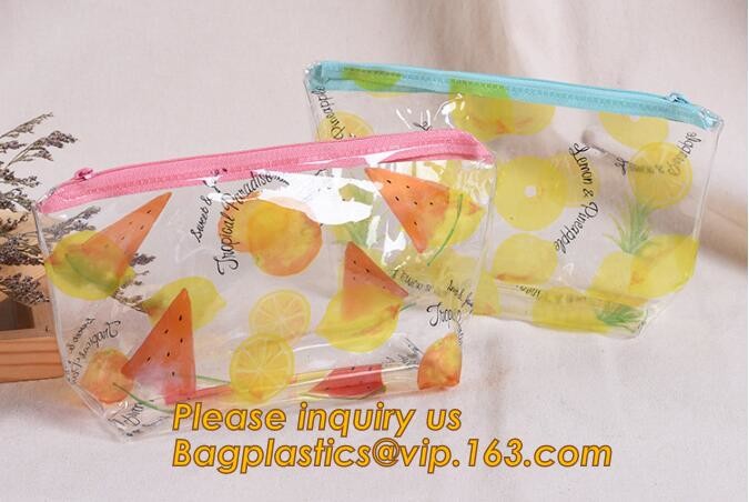 Plastic Bag OEM Custom PVC Loop Handle Image Printed Plastic Shopping Bag,Promotional Clear Waterproof Plastic Cosmetic