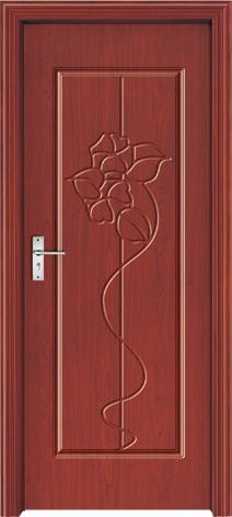 Eco-friendly Swing Type Interior PVC Wood Doors,40mm thickness wood door, For