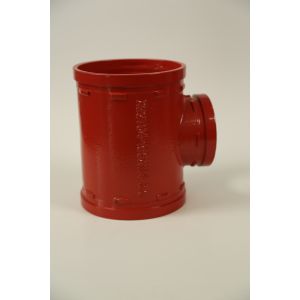 High Temperature Resistance Grooved Reducing Tee With Grooved End Connection
