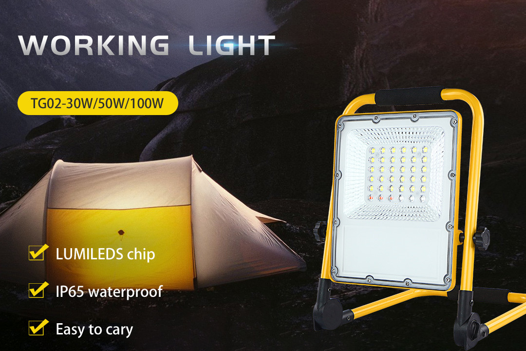 Outdoor Rechargeable LED Work Light 144w SMD High Lumen Strobe IP65