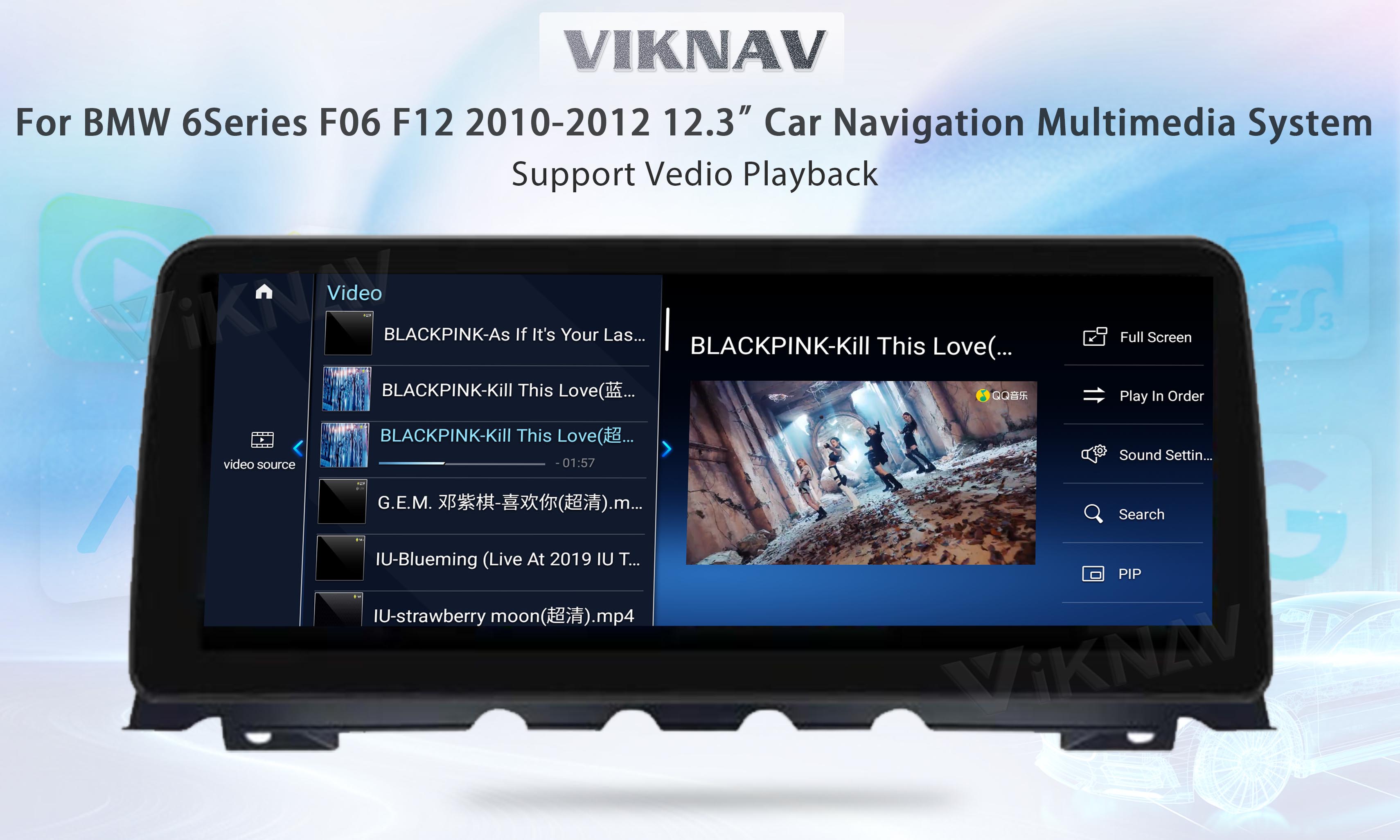 Viknav Car Radio 12.3 inch For BMW 6 Series F06 F12 2010-2012 NBT System Wireless Android Auto Carplayer GPS Navigation