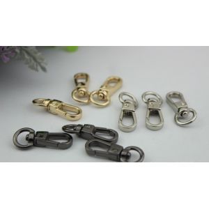 Unique design 3 color zinc alloy small 10 mm round eye bolt snap hooks with high