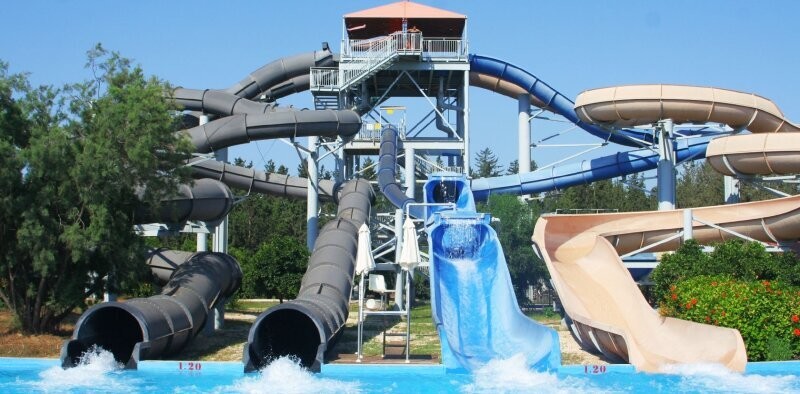 ODM Water Amusement Park Rides Facilities Swimming Pool Fiberglass Slide for Children