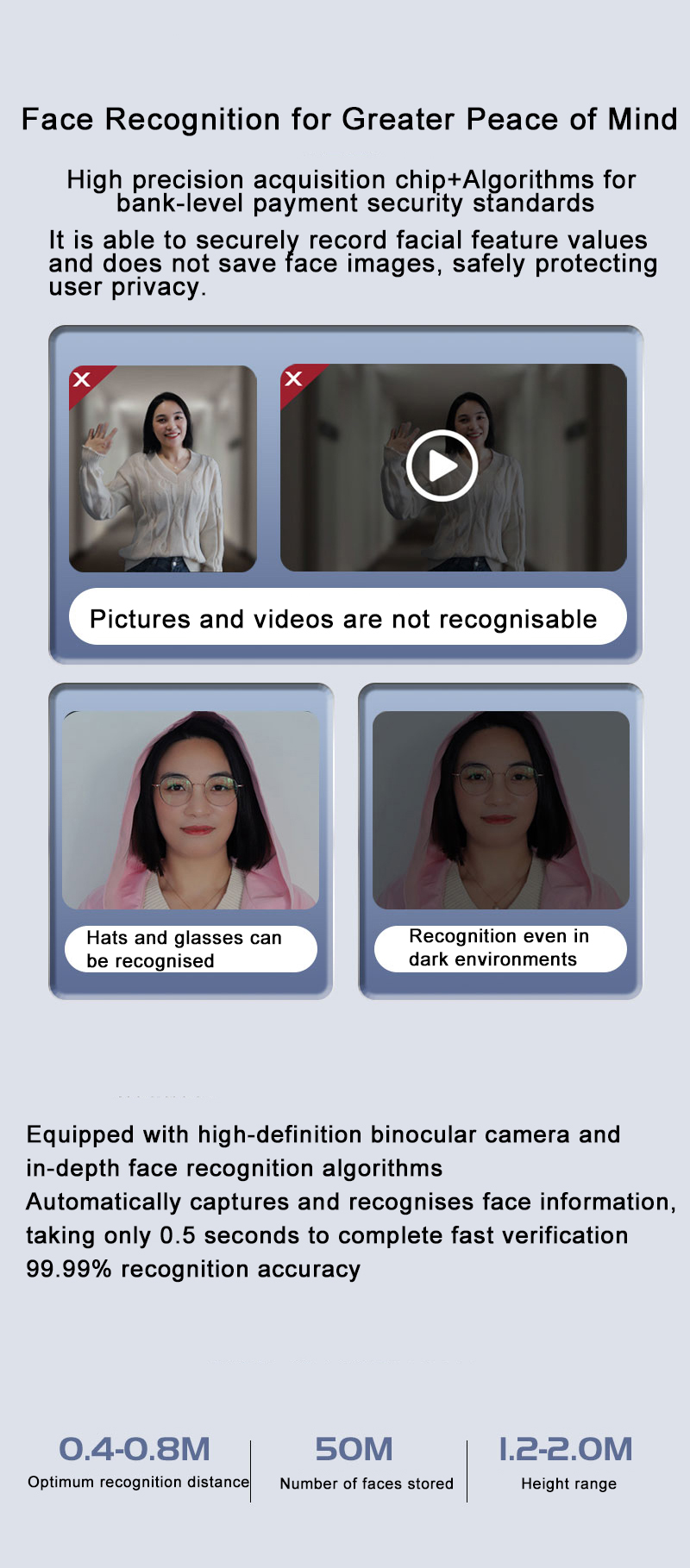 Face Recognition Video Intercom Door Lock Tuya Smart Glass Door Lock