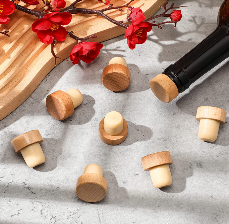 Clear T Cork Stopper Non Spill For Customized Whisky Bottles