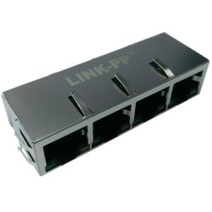 ARJM14A1-805-BB-CW2 1X4 RJ45 Connector with 2.5G Base - T Integrated Magnetics