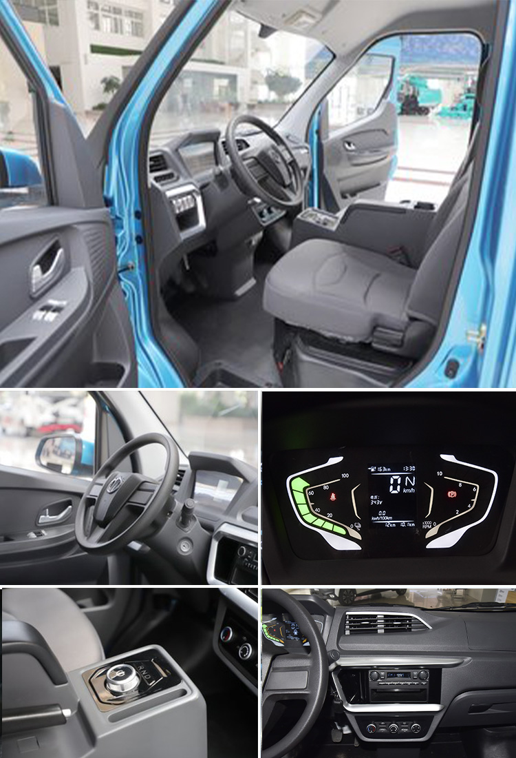 290km Range 2024 Feidi Automobile Q2V 2-Seater Electric Van with Light Interior Color