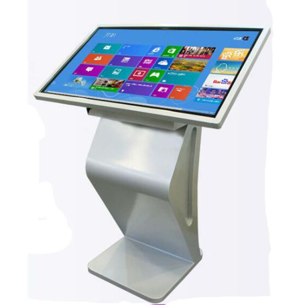 Quality 43'' Floor Stand LED LCD Capacitive Touchscreen PC Kiosk Interactive Selfie Service for sale