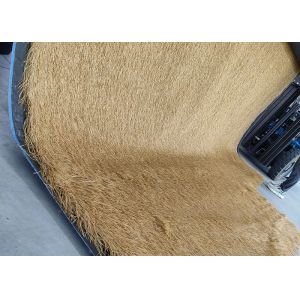 China 120mm Durable Polyethylene Synthetic Thatch Roof Lightweight Artificial Thatch Roof With Withered Color on sale