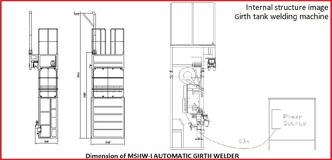 Automatic Tank Girth Welding Machine and Steel Plate Horizontal Welder