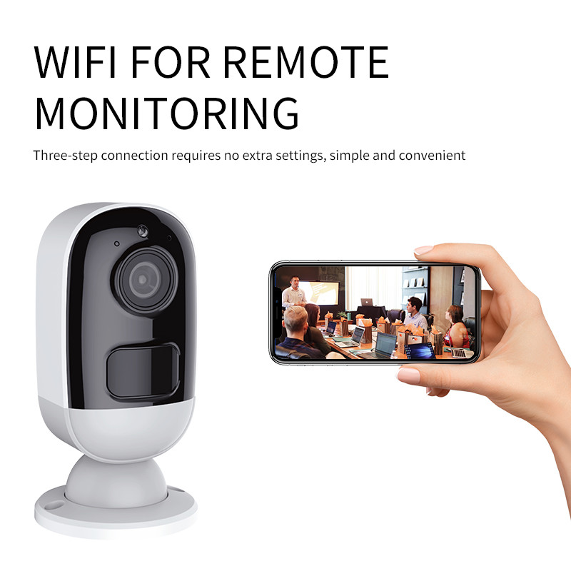 Glomarket Smart Home Wifi Wireless Camera Low Power 3MP Solar Battery Hd Night Vision WIFI Baby Audio Monitor Camera