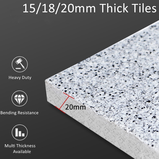 Stone Imitation Texture Outdoor Garage Floor Tile 18mm 600x600mm for Building Material