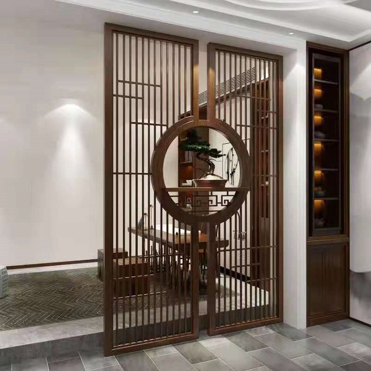 Chinese traditional classic style stainless steel room partition decorative divider screens