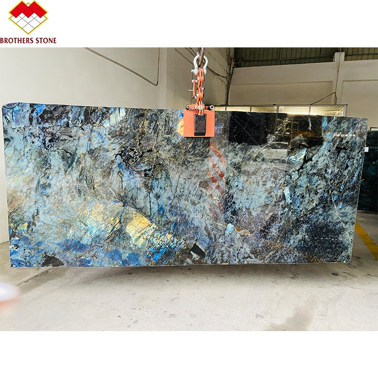 Big Slab Luxury Emerald Blue Onyx Marble from Brazil for Transparent Dinner Table Top