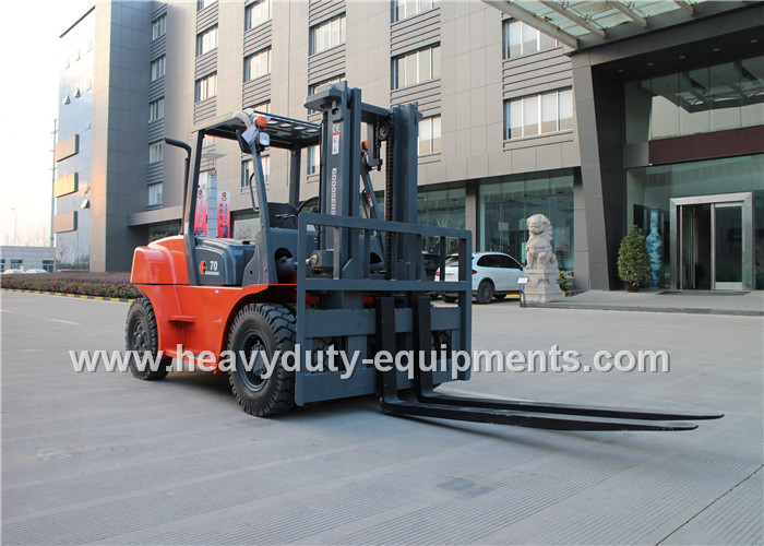 7000kg Industrial Forklift Truck CHAOCHAI Engine 600mm Load centre