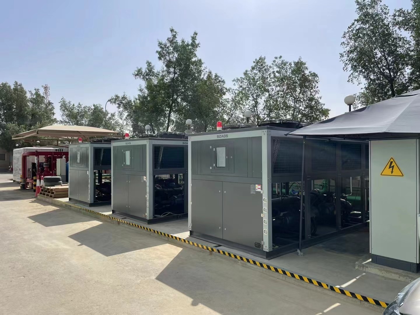120 Ton Hanbell Compressor Air Cooled Screw Chiller for Plastic