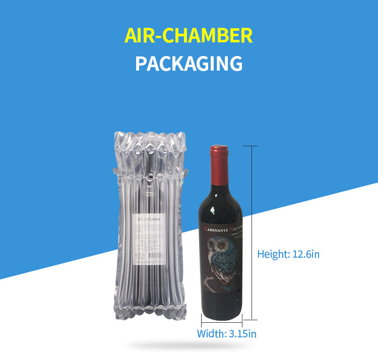 750ML 3cm Air Filled Packaging Bags For Wine Packaging