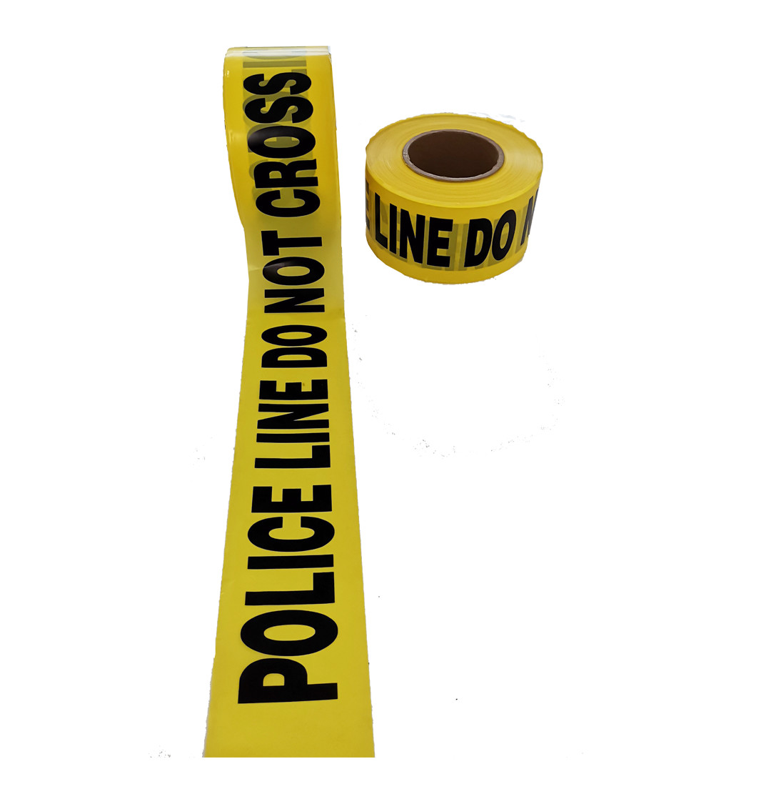 Yellow Caution Tape Harzard Plastic Barrier Tape 3 Inch X 1000 Feet For Workplace