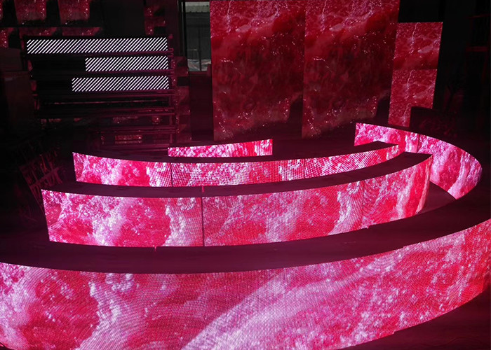 Wide Viewing Angle Flexible LED Displays Screen 4mm Pixel Pitch ODM OEM