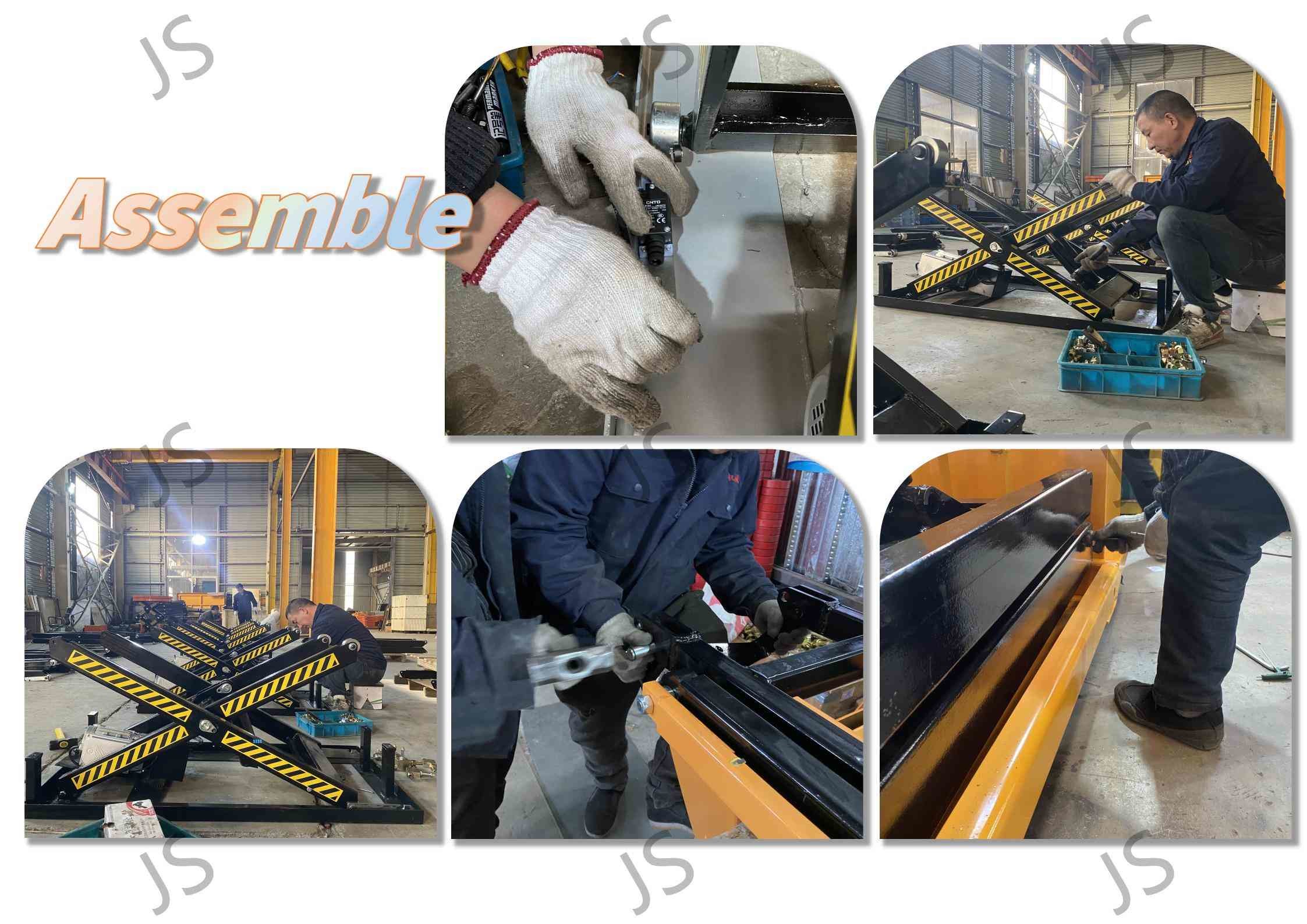 2 Ton Large Platform 2.5mx0.82m Transverse Hydraulic Double Scissor Lift Table 1000mm