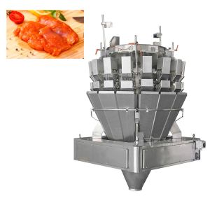 Fresh Chicken Sheep Pork Beef Meat Multihead Weigher 14 Heads Screw Meat Filling
