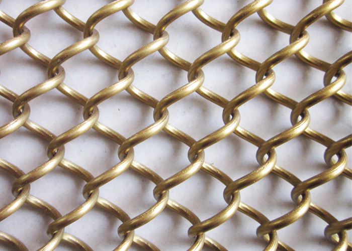 Versatility Wire Mesh Drapery , Aluminum Alloy Mesh Shower Curtain With Good Ventilation