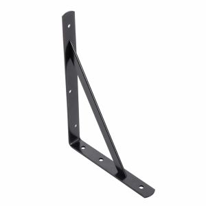 China 12x8 Heavy Duty Shelf L Brackets Support Corner Brace Joint Right Angle Bracket Black on sale