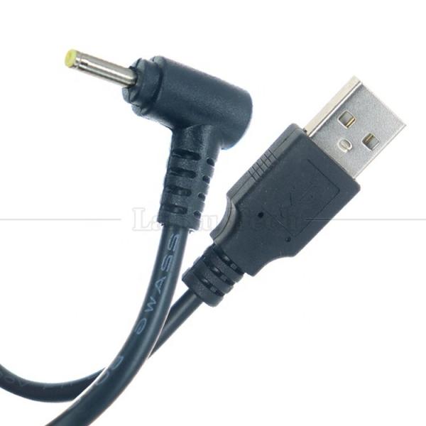 90 Degree Right Angle Black White 24AWG 2A Charging Current 1m USB to 2.5x0.7mm