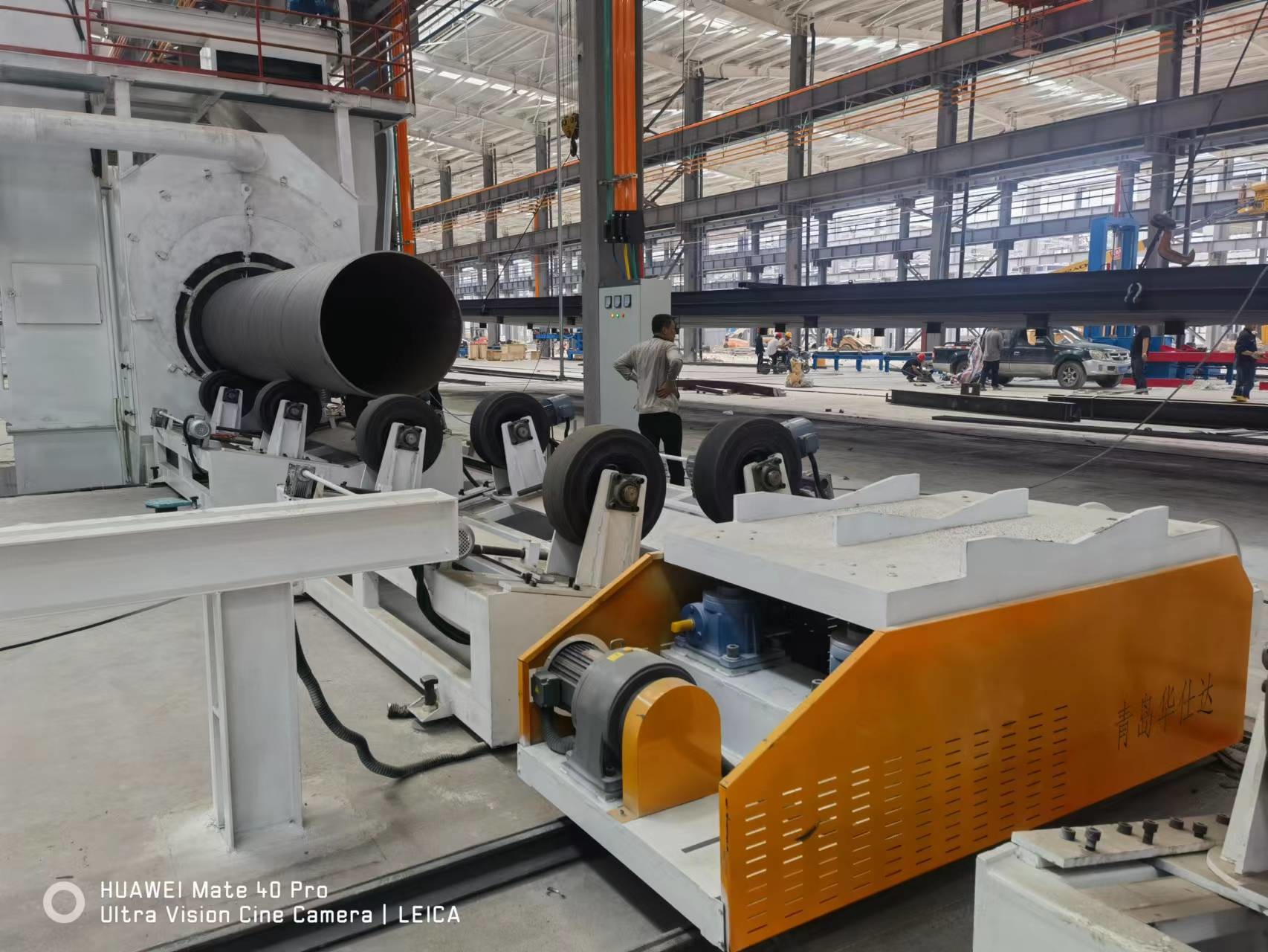 Polyurethane Spraying Prefabricated Insulated Steel Pipe Automatic Production Line