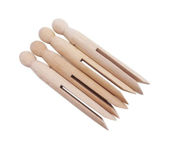 Round Wooden Clothespins for Crafts and Laundry - Old Fashioned Traditional