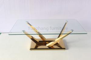 China Modern stainless steel metal coffee table luxury marble coffee tea table on sale