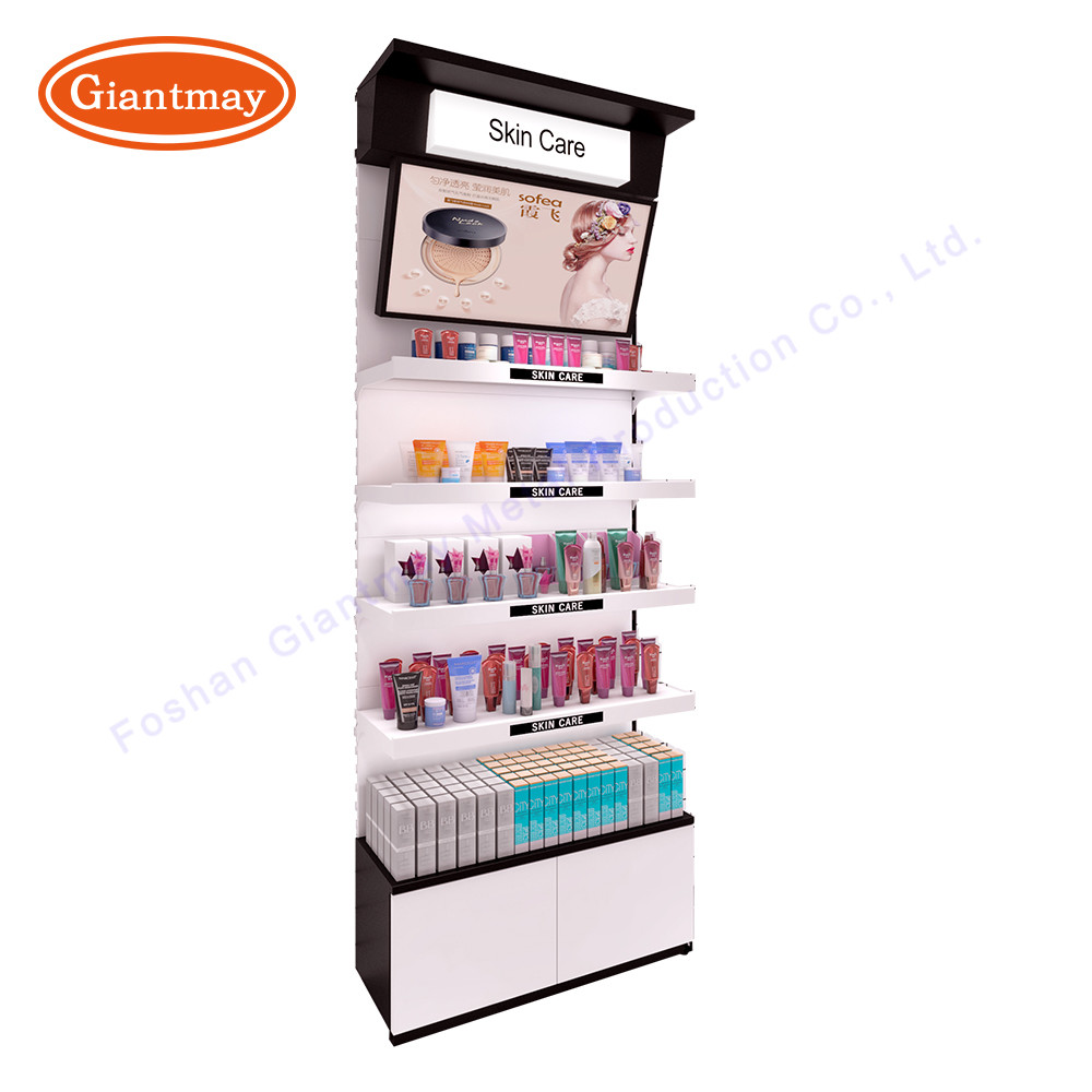 Makeup Nail Polish Storage Cosmetics Display Stand With Lights