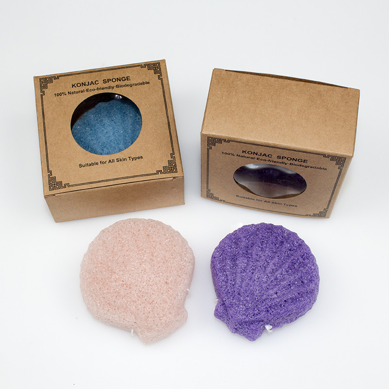 Shell Shape Baby Charcoal Konjac Sponge Biodegradable
