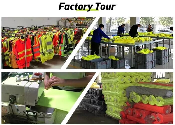 Strip Mesh Fabric Construction Security Safety Reflective Vest