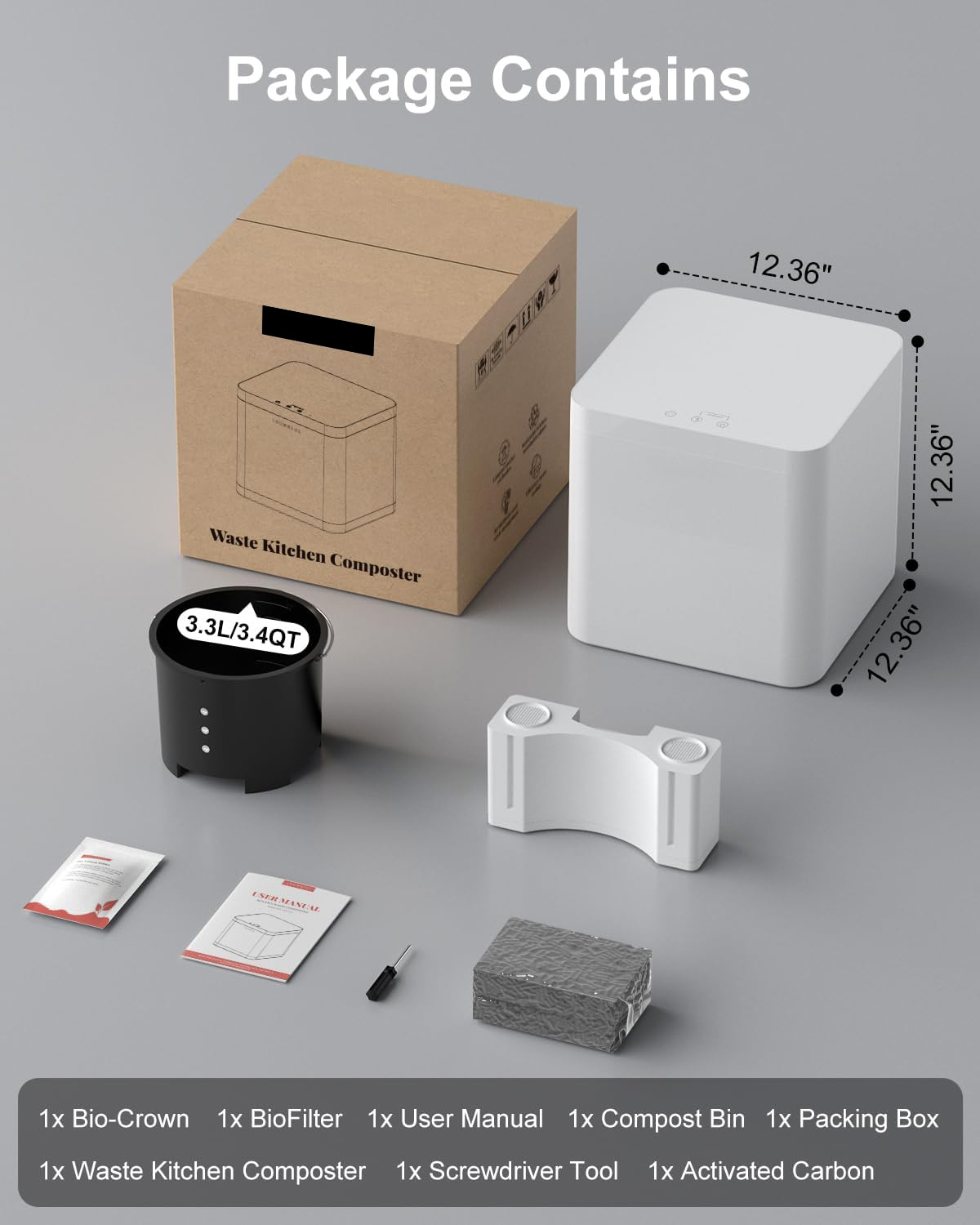 Kitchen Garbage Disposal Kitchen Composting Machine with Odor-free Deodorant Garbage Collector Small Processor CE FCC CB