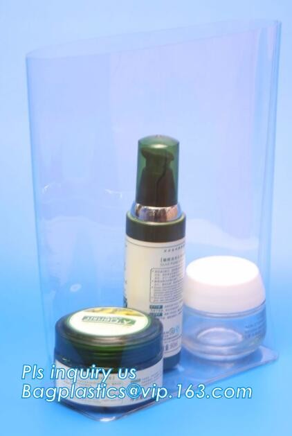 transparent pvc bag for gift,cosmetics/PVC handle bag, Plastic Handle Bags For Makeup Travel Set Packaging, die cut hand