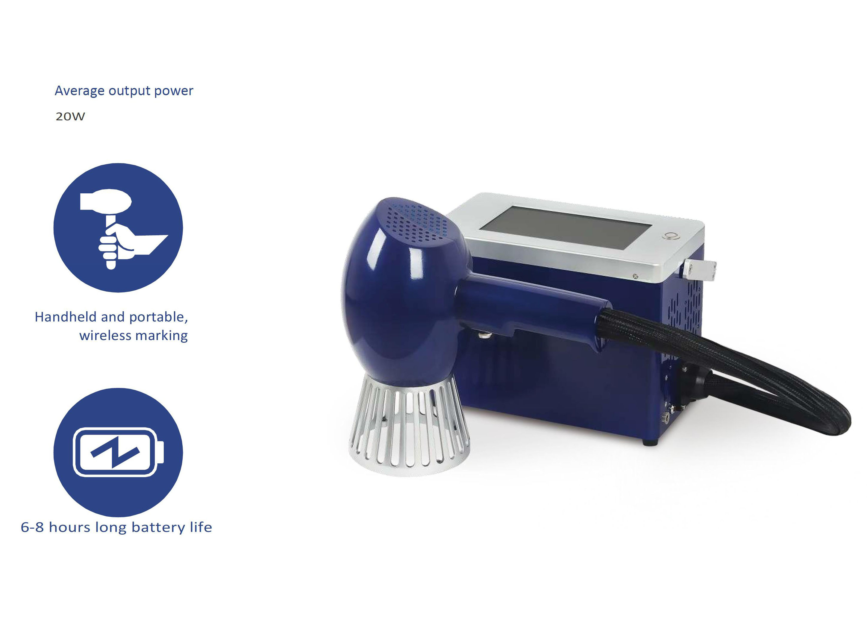 Portable 20w Fiber Laser Marking Machine Metal Engraving Machine