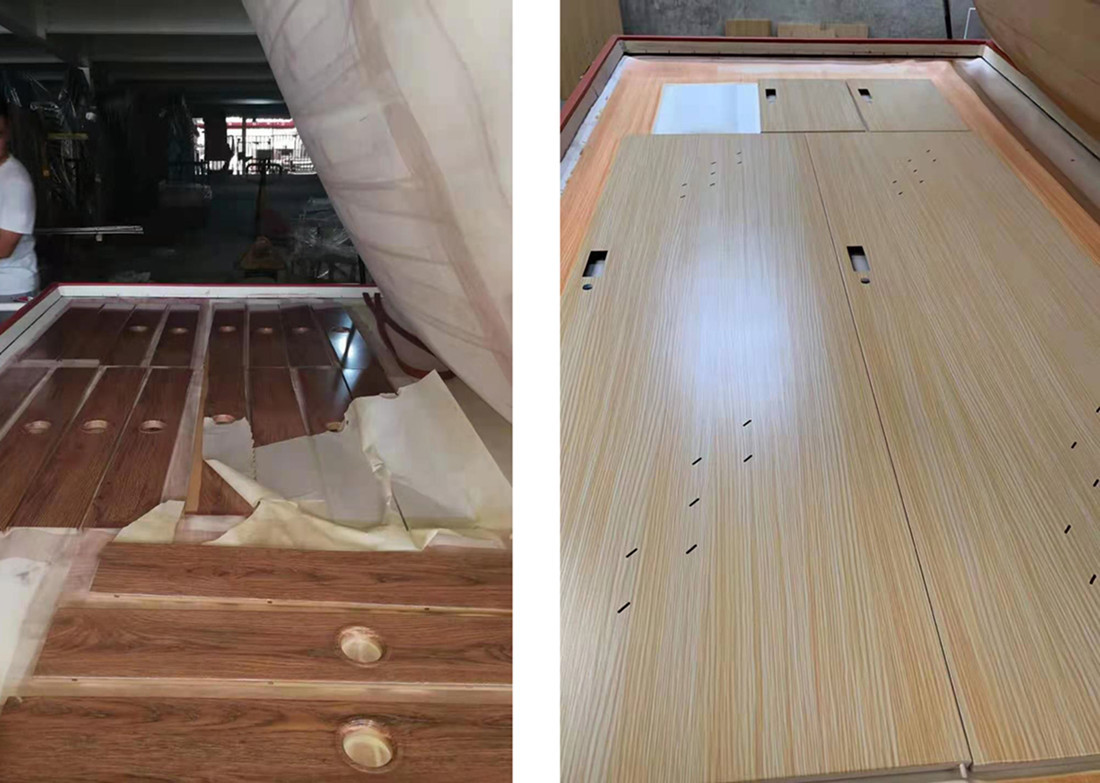 Electricity Heat Wood Grain Vacuum Transfer Printing Equipment For Metal Door