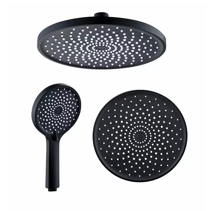 Ultra-Thin Round Zinc Alloy Shower Head With Test Model Spout Material Wall Mounted