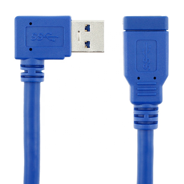 High Speed 5Gbps 1m 90 Degree Right Angle USB 3.0 Type A Male to Female USB 3.0 Extension Cable