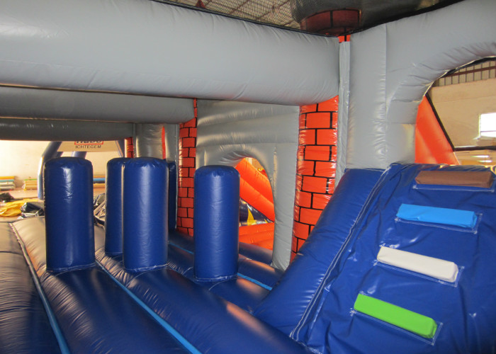 Classic inflatable castle jump house colourful inflatable bouncy double slide combo house for kids under 15 years old