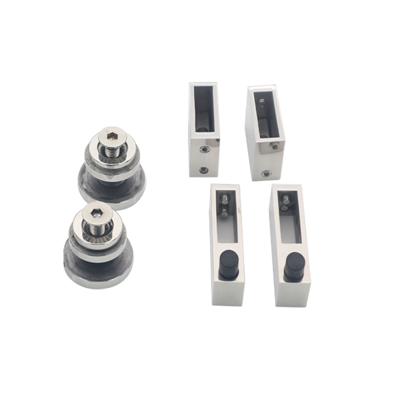 Chrome Plate Sliding Door System Hardware for Wooden Frameless Glass Shower Enclosure
