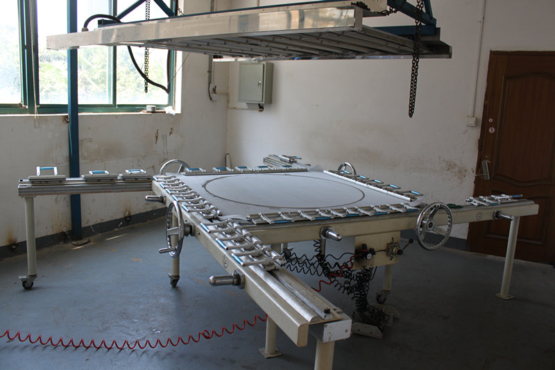 SEWCO's round screen mechanical mesh stretching machine