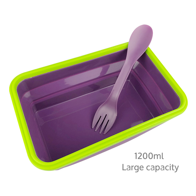 BPA-Free Space Saving Rectangle Lightweight 40 Quart Capacity Pop Up Portable Washing Food Storage Bowl with Airtight Lid